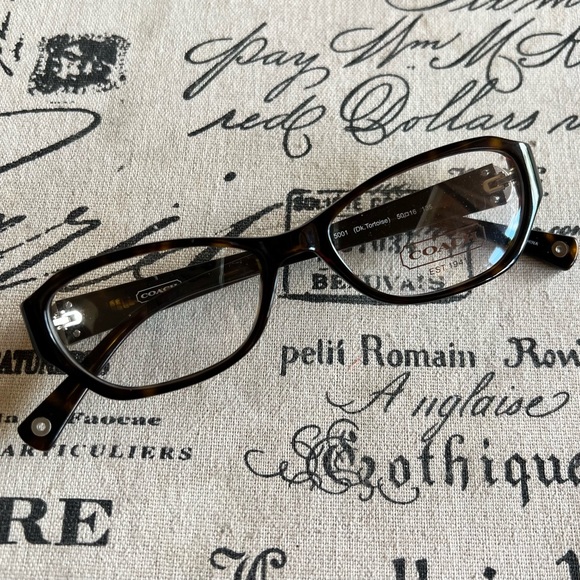 NEW!Coach Eyeglasses HC 6009 (Violet) 5001 Dark Tortoise Oval Frame 52[16 135 - Picture 9 of 13